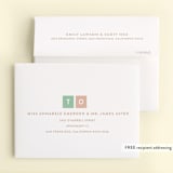 "Simply One" - Children's Birthday Party Thank You Cards in Seafoam by Joanne James - FREE Recipient Addressing