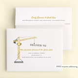 "Bulldozer Bash" - Children's Birthday Party Thank You Cards in Haystack by Joanna Griffin - FREE Recipient Addressing