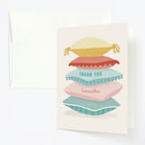 "Pillow Stack" - Children's Birthday Party Thank You Cards in Candy by Dawn Pope - Front
