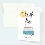 "Surfer's Dream Beach Bash" - Children's Birthday Party Thank You Cards in Blue Skies by Maggie Maeve - Front