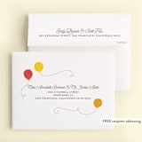 "Painted Balloon" - Children's Birthday Party Thank You Cards in Cherry by Jennifer Wick - FREE Recipient Addressing