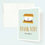 "S'More Fun" - Children's Birthday Party Thank You Cards in Sky by Chelsey Scott - Front