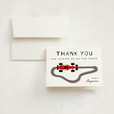 "Formula one car" - Children's Birthday Party Thank You Cards in Ruby by Ester Bernaldo de Quiros - Front