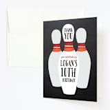 "Lucky Strike" - Children's Birthday Party Thank You Cards in Bowling Ball by Erica Krystek - Front