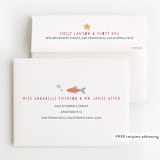 "Sirena" - Children's Birthday Party Thank You Cards in Coral by peetie design - FREE Recipient Addressing