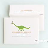 "Party Like A Dinosaur" - Children's Birthday Party Thank You Cards in Lake by freckle fish - FREE Recipient Addressing
