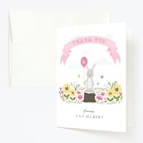"Little Bunny" - Children's Birthday Party Thank You Cards in Carnation by Michelle Taylor - Front