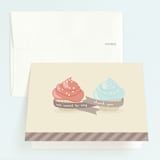 "Double Cupcake Fun" - Children's Birthday Party Thank You Cards in Cake by Serenity Avenue - Front