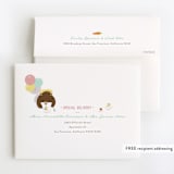 "Party Table" - Children's Birthday Party Thank You Cards in Carnation by Shannon Chen of Four Wet Feet Studio - FREE Recipient Addressing