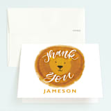 "Young, Wild and Three" - Children's Birthday Party Thank You Cards in Sky by Bethany Anderson - Front