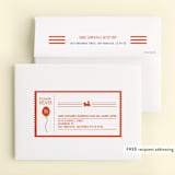 "Little Train Engineer" - Children's Birthday Party Thank You Cards in Navy by Tanya Lee of Frooted Design - FREE Recipient Addressing