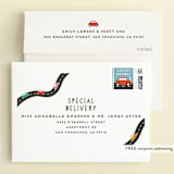 "Little Racer" - Children's Birthday Party Thank You Cards in Sky by Jennifer Lew - FREE Recipient Addressing