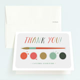 "Paint Kit" - Children's Birthday Party Thank You Cards in Tangerine by Shari Margolin - Front