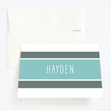 "Photo Big One" - Children's Birthday Party Thank You Cards in Aqua by Katherine Moynagh - Front