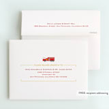 "firehouse" - Children's Birthday Party Thank You Cards in Firetruck by Julee London - FREE Recipient Addressing
