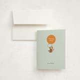 "Party Animal Cake" - Children's Birthday Party Thank You Cards in Aqua by Itsy Belle Studio - Front