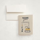 "Ready Two Dig" - Children's Birthday Party Thank You Cards in Mint by Britt - Front