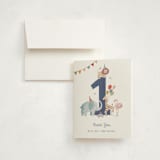 "WILD ONE" - Children's Birthday Party Thank You Cards in Cement by Teju Reval - Front