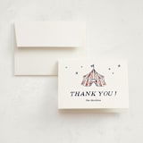 "Circus Day" - Children's Birthday Party Thank You Cards in Sky by Pati Cascino - Front