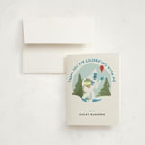 "Yeti to Party?" - Children's Birthday Party Thank You Cards in Frost by Ashley Bird - Front