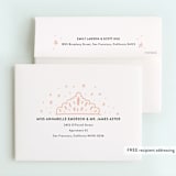"Calling All Princesses" - Children's Birthday Party Thank You Cards in Blush by Half Pint Studio - FREE Recipient Addressing