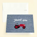 "A Tractor Pull" - Children's Birthday Party Thank You Cards in Kraft by Two Ninjas - Front