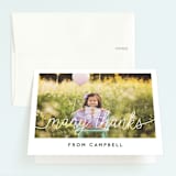 "Let's Celebrate a Birthday" - Children's Birthday Party Thank You Cards in Sugar by Christine Taylor - Front