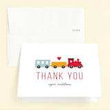 "Birthday Train" - Children's Birthday Party Thank You Cards in Fire Hydrant by Sandra Picco Design - Front