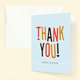 "Jump House" - Children's Birthday Party Thank You Cards in Sky by Ellis - Front