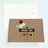 "Krafting a Party" - Children's Birthday Party Thank You Cards in Kraft by Rebecca Bowen - Front