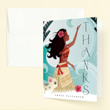 "Disney's Moana of Motunui" - Children's Birthday Party Thank You Cards in Ocean by Ana de Sousa - Front