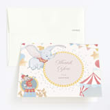 "Disney's Dumbo" - Children's Birthday Party Thank You Cards in Sugar by Teju Reval - Front