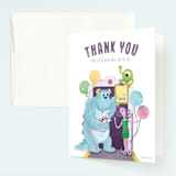 "Disney and Pixar's Monster's Inc Party Door" - Children's Birthday Party Thank You Cards in Roar by curiouszhi - Front