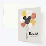 "Disney's Mickey Balloon Bunch" - Children's Birthday Party Thank You Cards in Cream by Adelyn T. - Front