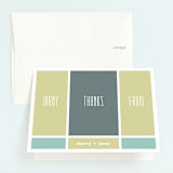 "Modern Blocks" - Children's Birthday Party Thank You Cards in Slate by Carol Fazio - Front