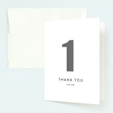 "My Age" - Children's Birthday Party Thank You Cards in White by Kim Dietrich Elam - Front