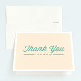"Retro Skate" - Children's Birthday Party Thank You Cards in Teal by Lehan Veenker - Front