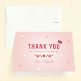 "little ballerina" - Children's Birthday Party Thank You Cards in Blush by Jana Volfova - Front