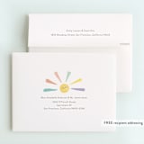"Rainbow sun" - Children's Birthday Party Thank You Cards in Sherbet by Jennifer Wick - FREE Recipient Addressing