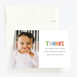 "Confetti Sprinkle" - Children's Birthday Party Thank You Cards in Gumdrops by Up Up Creative - Front