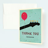 "Rock on" - Children's Birthday Party Thank You Cards in Robin's Egg by Rebecca Bowen - Front