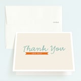 "Puppy Pawty" - Children's Birthday Party Thank You Cards in Sky by Bethany Anderson - Front