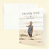 "Lovely" - Children's Birthday Party Thank You Cards in Pebble by Kasia Labocki - Front