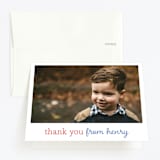 "One Two Three" - Children's Birthday Party Thank You Cards in Carnival by Susan Brown - Front
