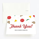"Pizzeria" - Children's Birthday Party Thank You Cards in Cinnabar by Oma N. Ramkhelawan - Front
