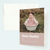 "Made it" - Children's Birthday Party Thank You Cards in Blush by Adelyn T. - Front