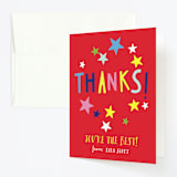 "Skate Date" - Children's Birthday Party Thank You Cards in Ruby by Krista Messer - Front