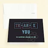 "Scientifically proven" - Children's Birthday Party Thank You Cards in Ice by Tennie and Co. - Front