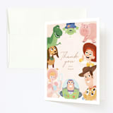 "Disney's and Pixar Toy Story Friends" - Children's Birthday Party Thank You Cards in Taupe by Sabrin Deirani - Front