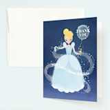 "Disney's Cinderella Bibbity Bobbity" - Children's Birthday Party Thank You Cards in Midnight by Itsy Belle Studio - Front